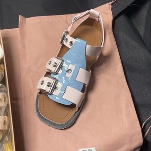 Min Miu strap and buckle leather sandals size 7
